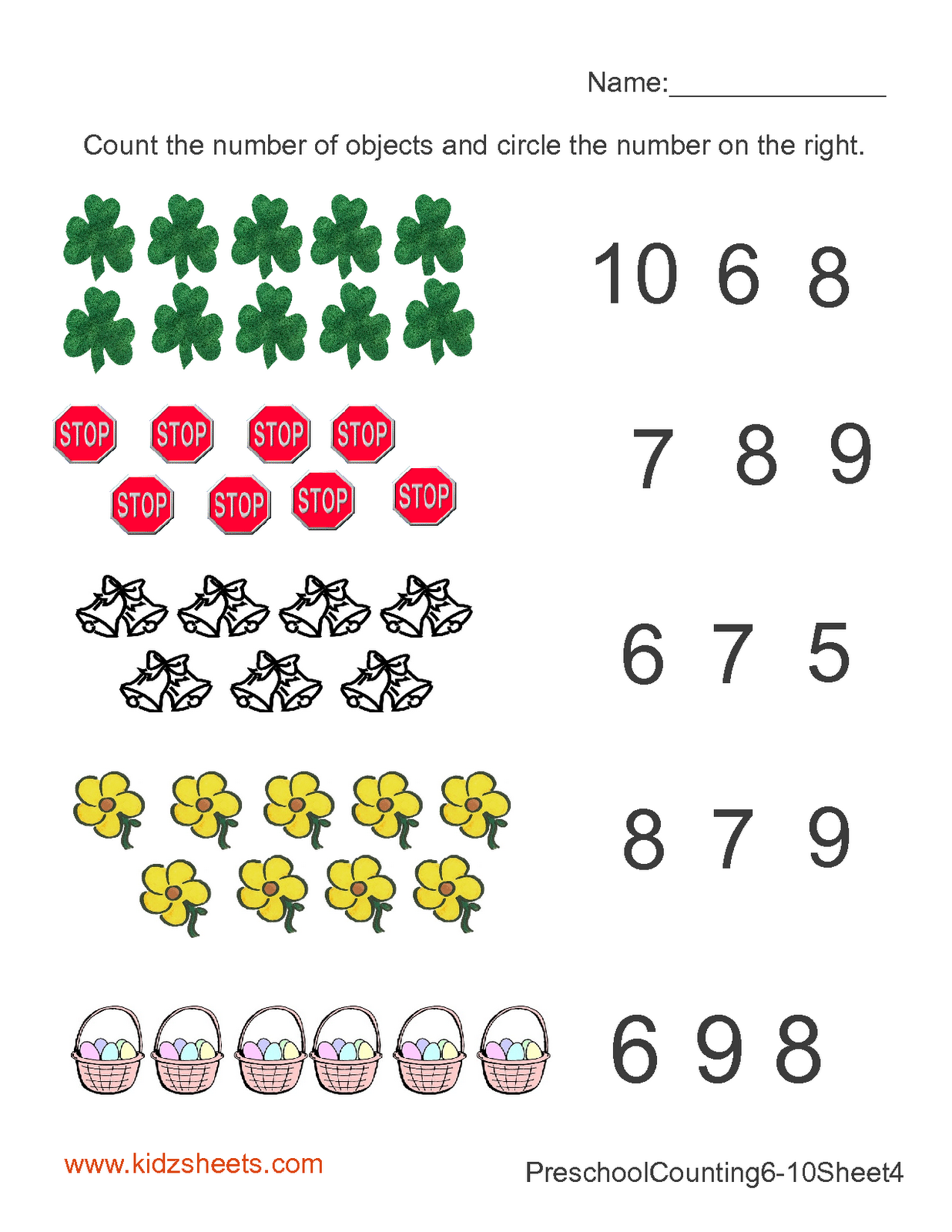 Counting Objects Worksheets 1 15 CountingWorksheets