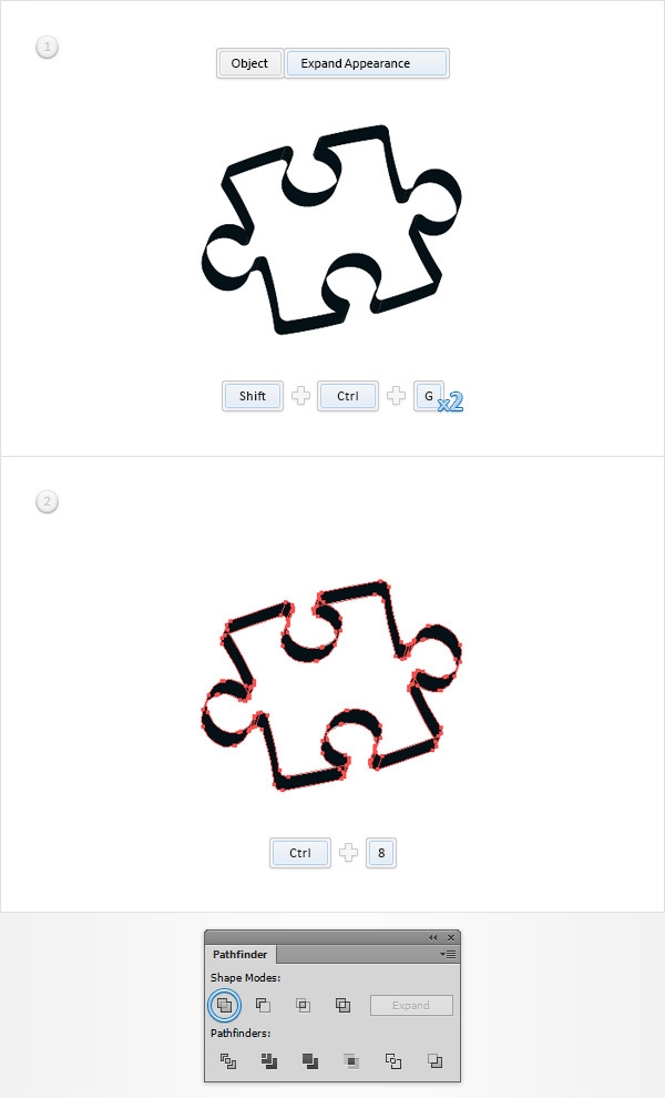 Create A Simple Puzzle Piece Icon In Adobe Illustrator