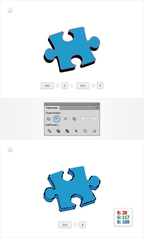 Create A Simple Puzzle Piece Icon In Adobe Illustrator
