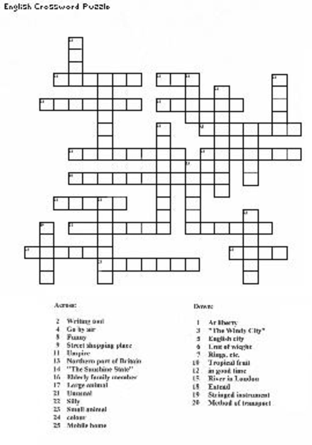 create your own crossword puzzle template