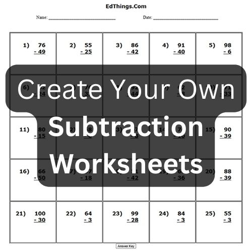 Create Your Own Math Worksheets