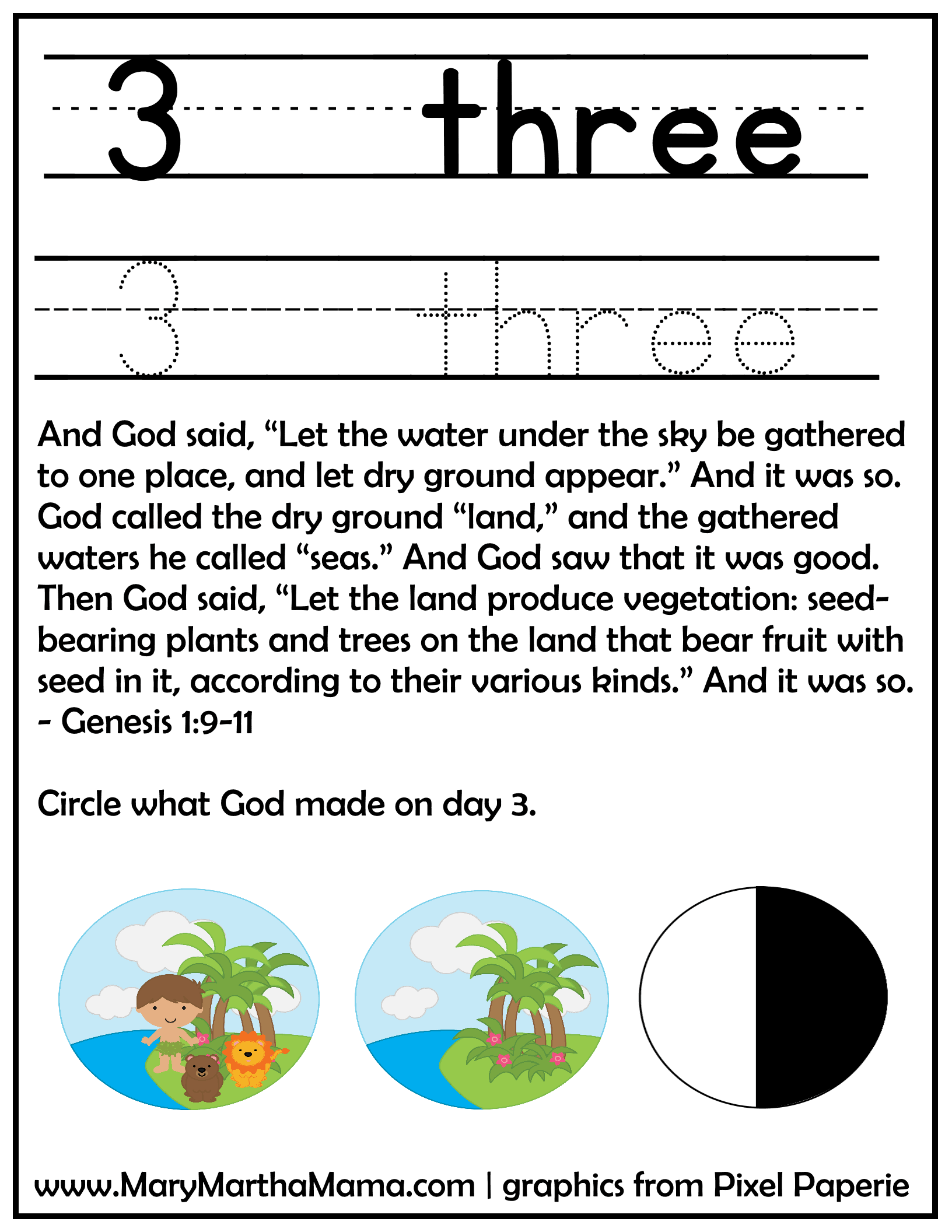 Creation Story For Kids Free Printable Activities Mary Martha Mama