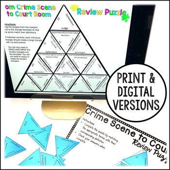 Crime Scene To Court Room Review Puzzle Activity By The Trendy Science 