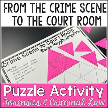Crime Scene To Court Room Review Puzzle Activity Print Digital