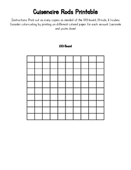 Cuisenaire Rods Printable By Tools For Learning And Teaching TpT