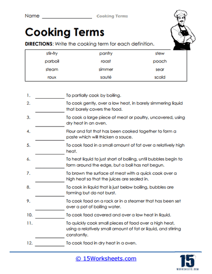 Culinary Math Booklet Teaching Resources Worksheets Library