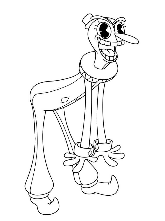 Cuphead Printable Coloring Pages Tripafethna