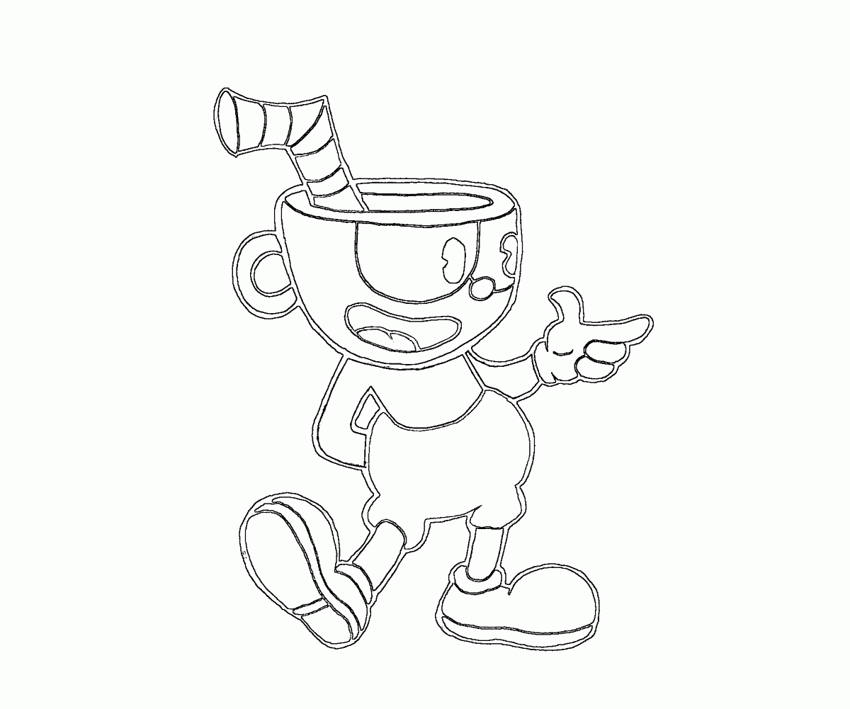 Cuphead Printable Coloring Pages