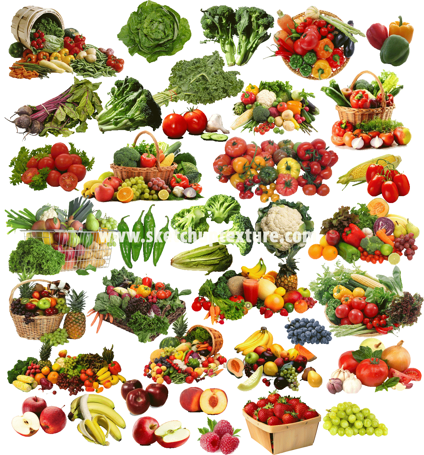 CUT OUT VEGETABLES AND FRUITS PACK