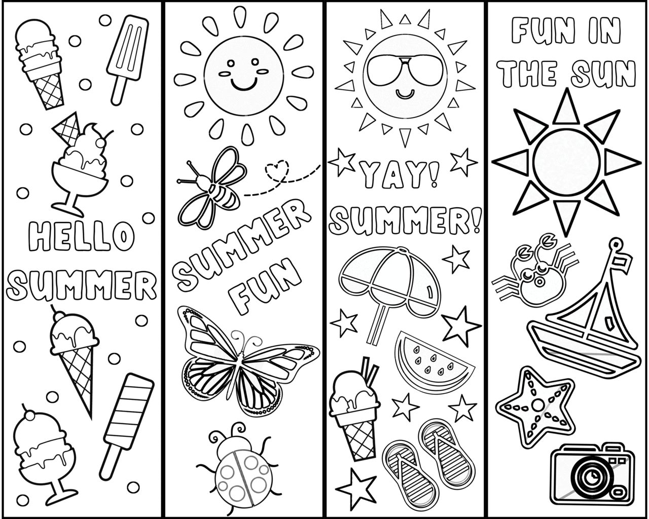Cute Free Printable Bookmarks To Color Printable Templates Protal