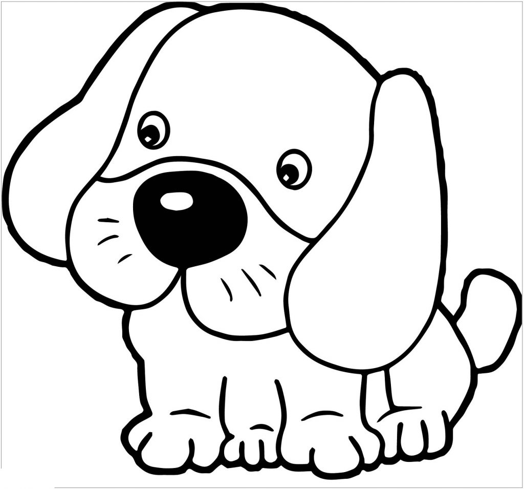 Cute Printable Puppy Coloring Pages