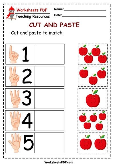 Cutting Activities For Preschoolers Worksheets PDF