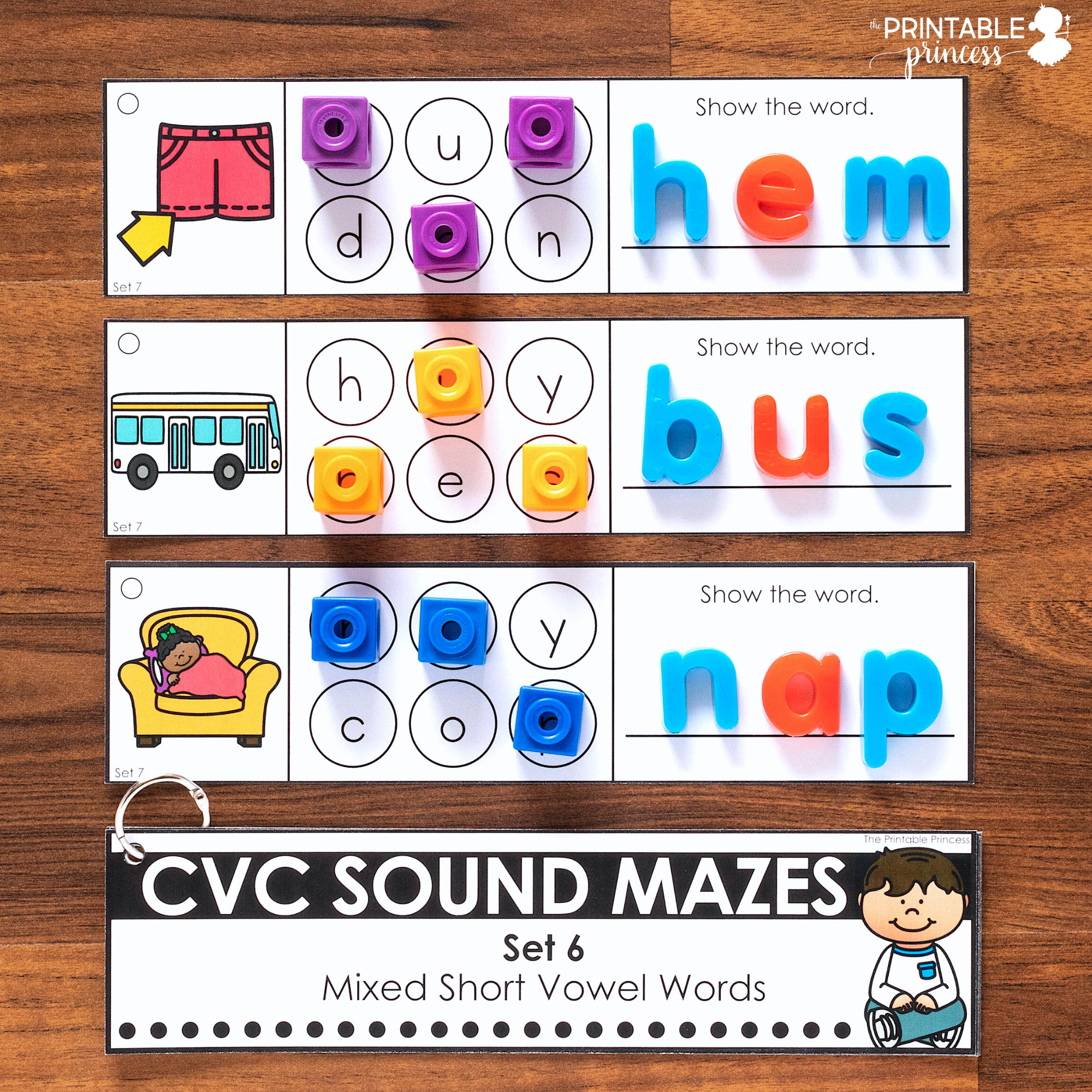 CVC Activities CVC Sounds Mazes The Printable Princess