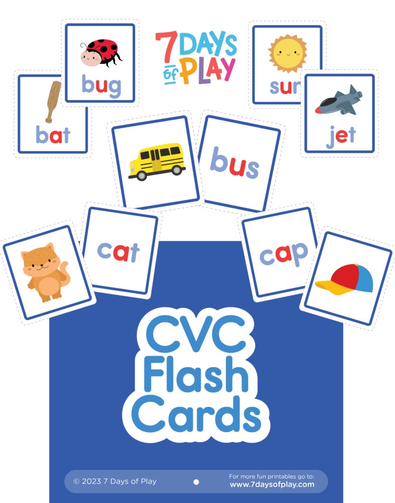free printable cvc words with pictures