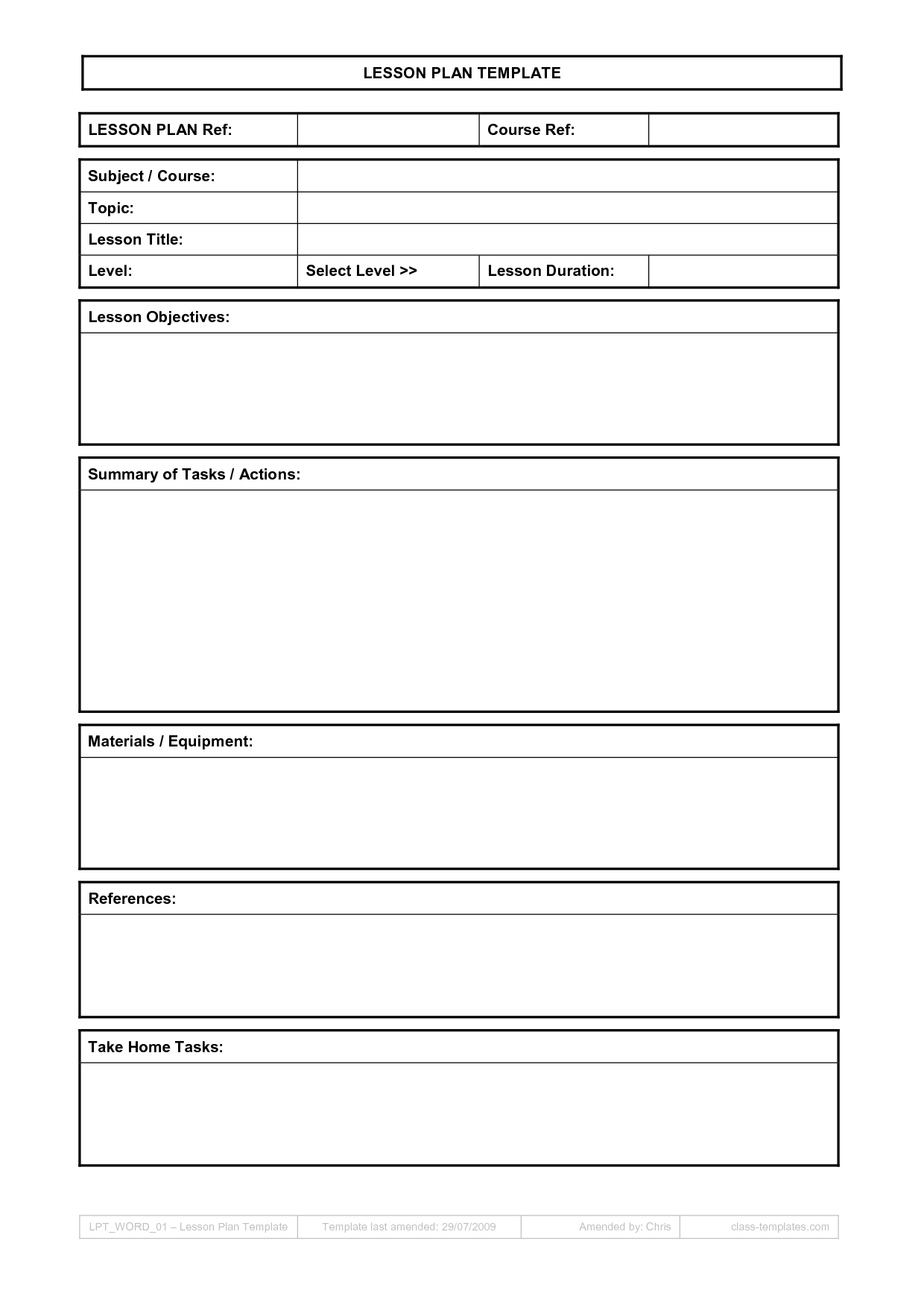 daily plan template