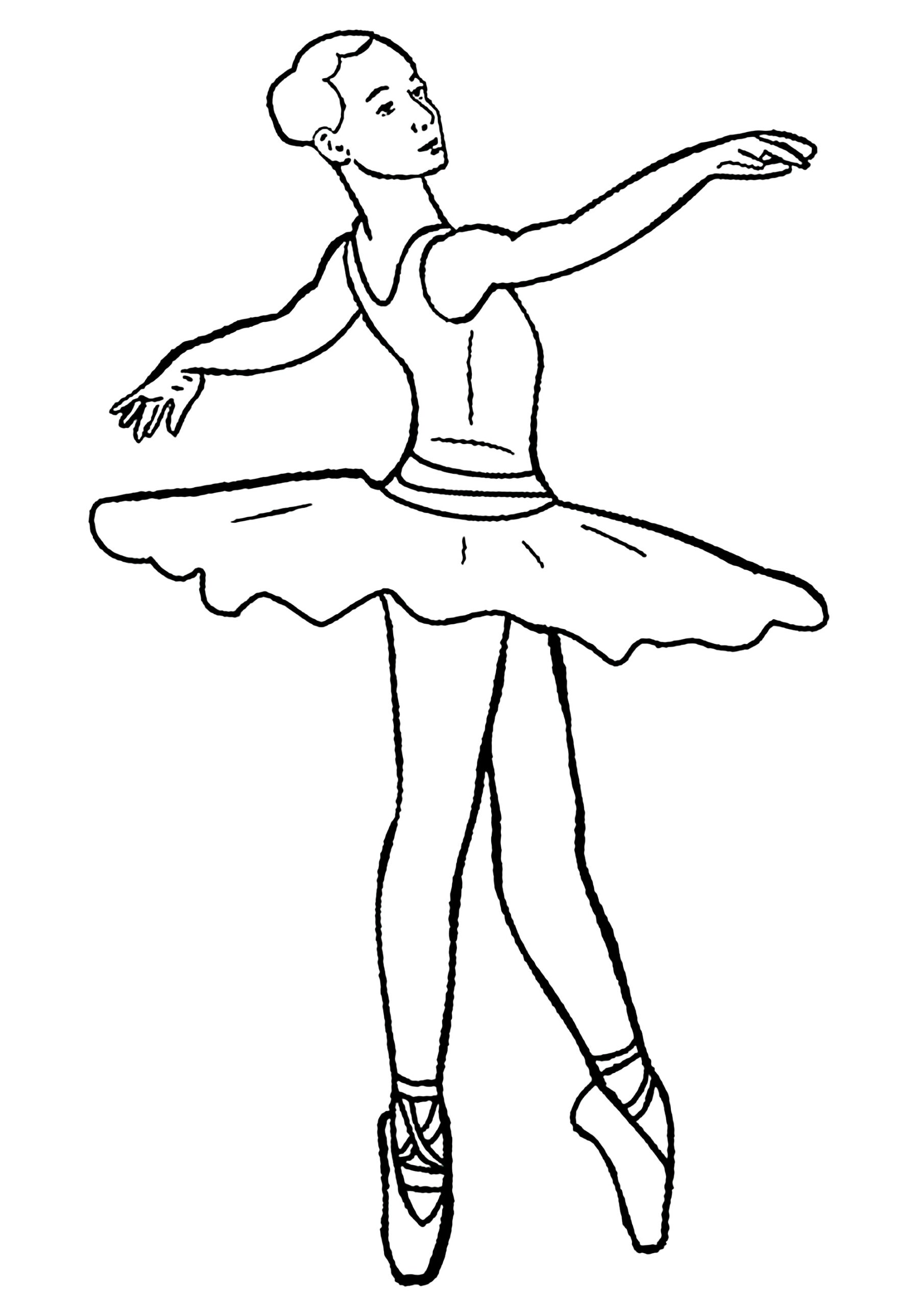 Dancer Doing Pointe Ballerinas Coloring Pages For Kids