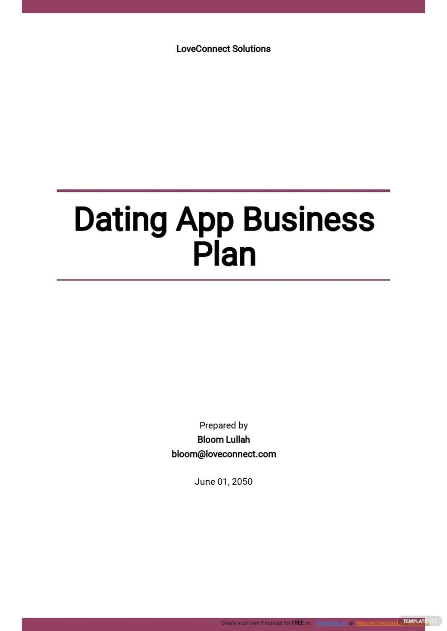 app business plan template