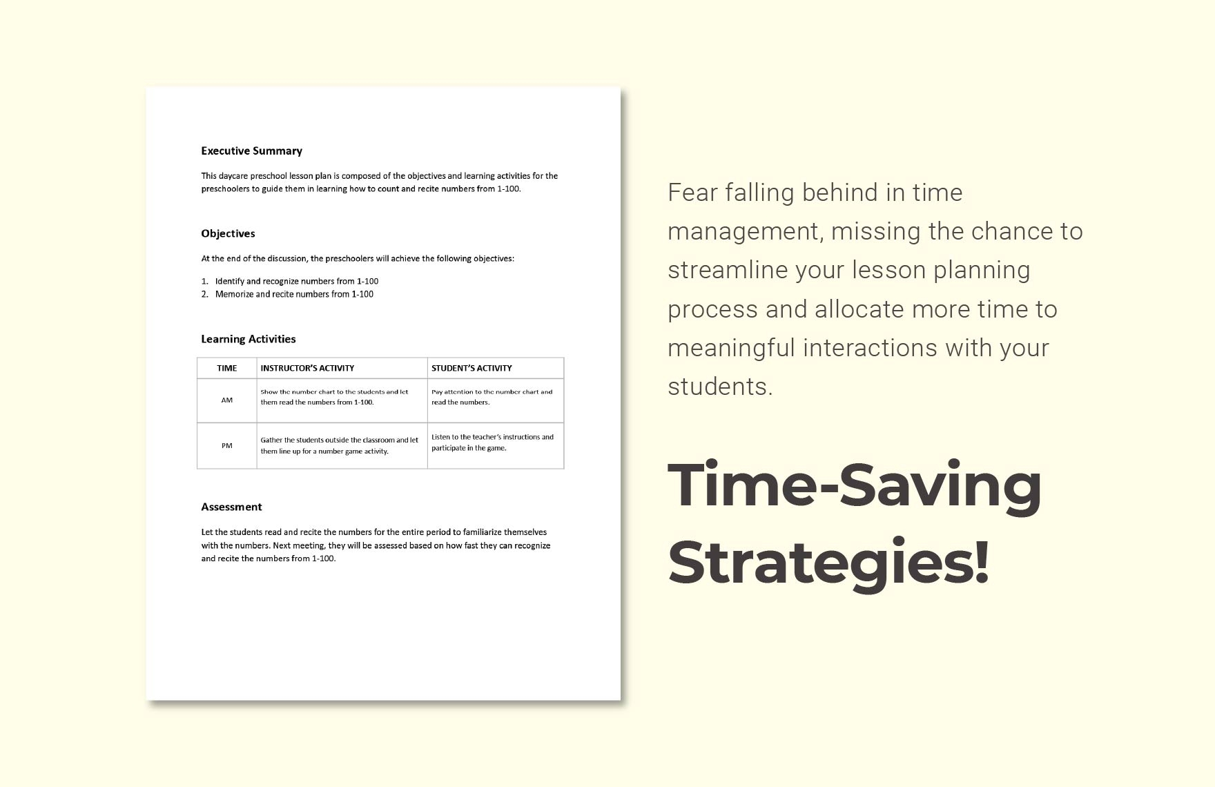 Daycare Preschool Lesson Plan Template In Word Google Docs Pages PDF 