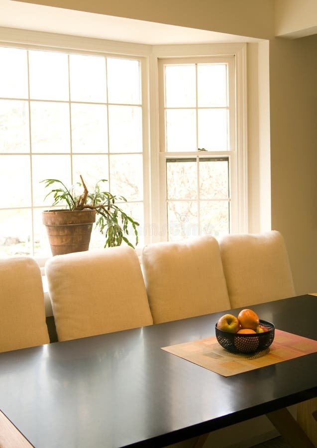Dining Room Table With Fruit Bowl Stock Photo Image Of Residence 