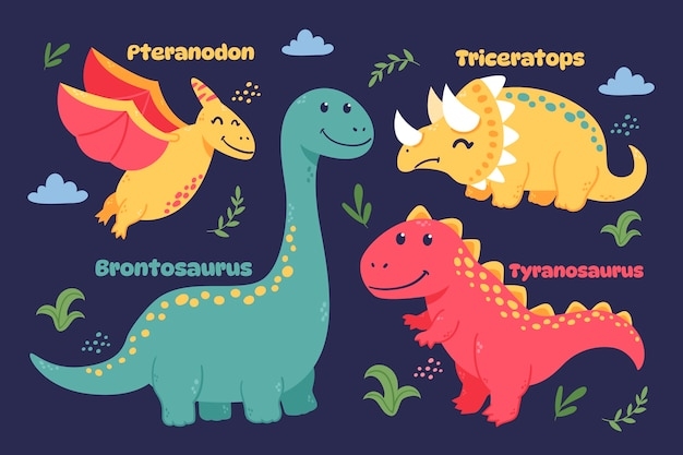 free printable dinosaur pictures with names
