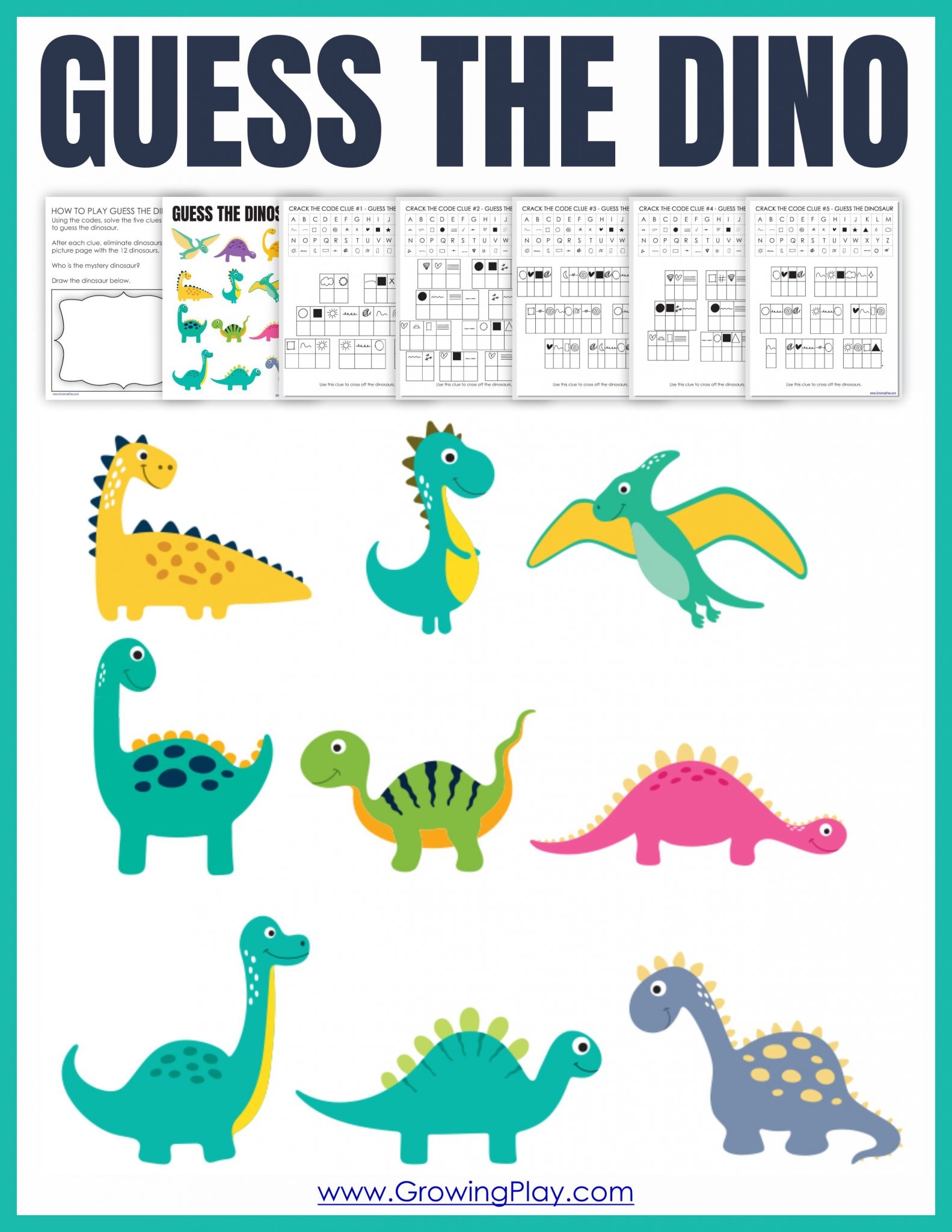 dinosaur puzzle template