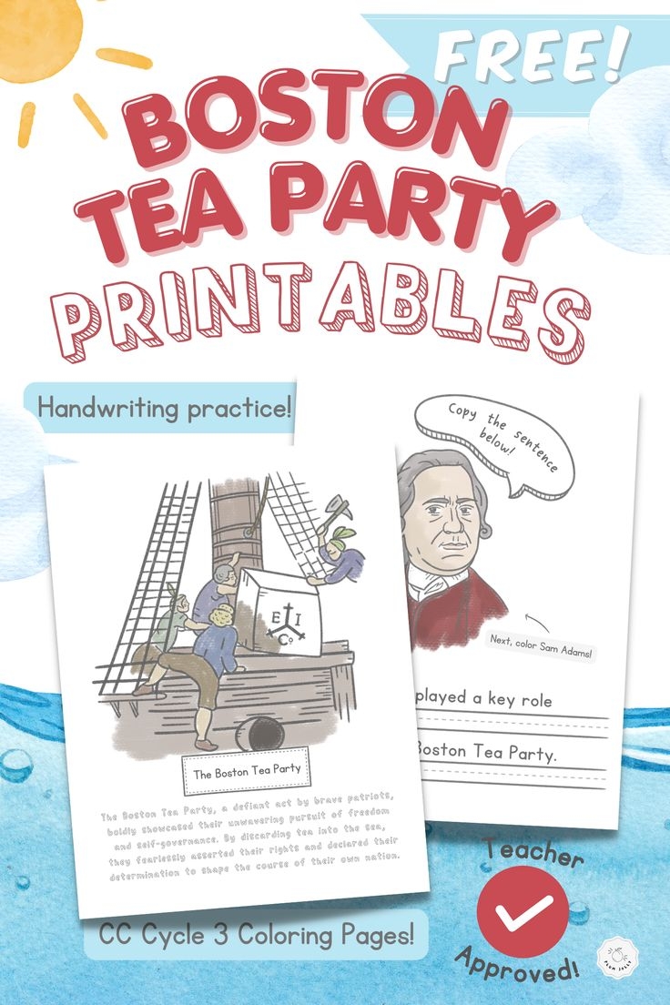 Discover Our FREE Boston Tea Party Printables Ideal For CC Cycle 3