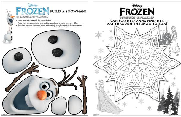 Disney 39 s Frozen Printable Activity Sheets Mommy Octopus