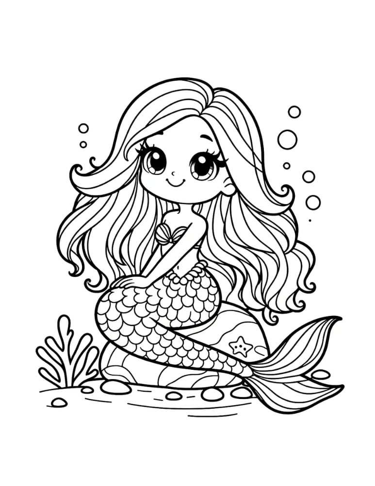 free printable mermaid coloring pictures