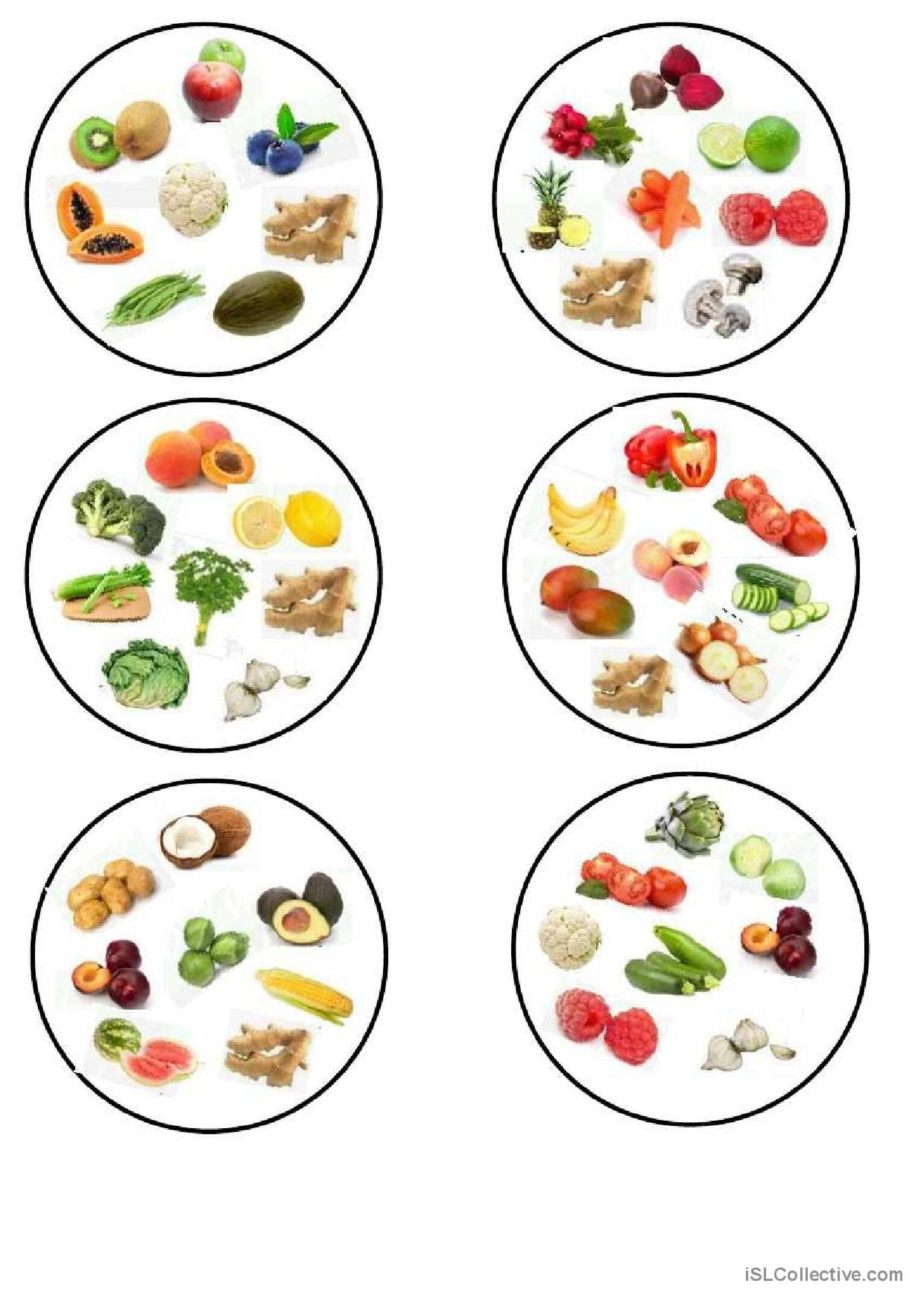 Dobble Fruit And Vegetables Fruits And Vegetables Healthy Food 