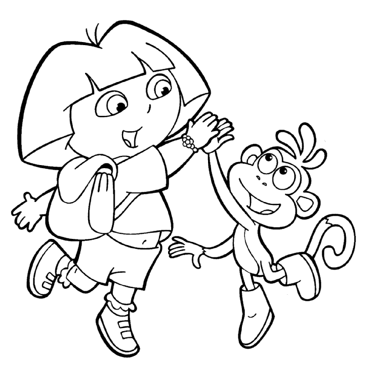 Dora The Explorer Cartoons Printable Coloring Pages Sexiz Pix