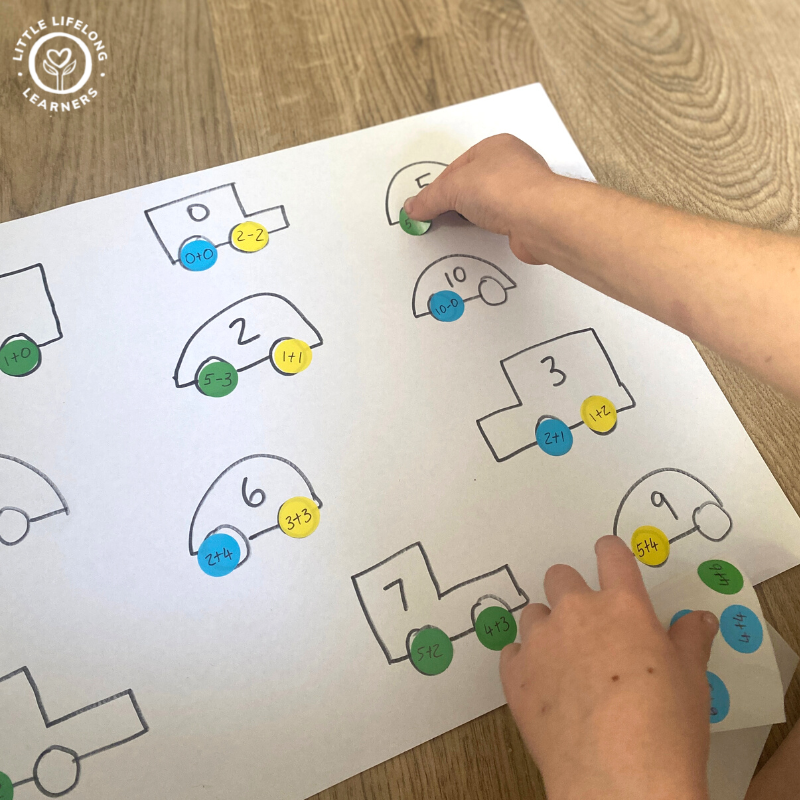 Dot sticker activities for toddlers and preschoolers 3 addition and