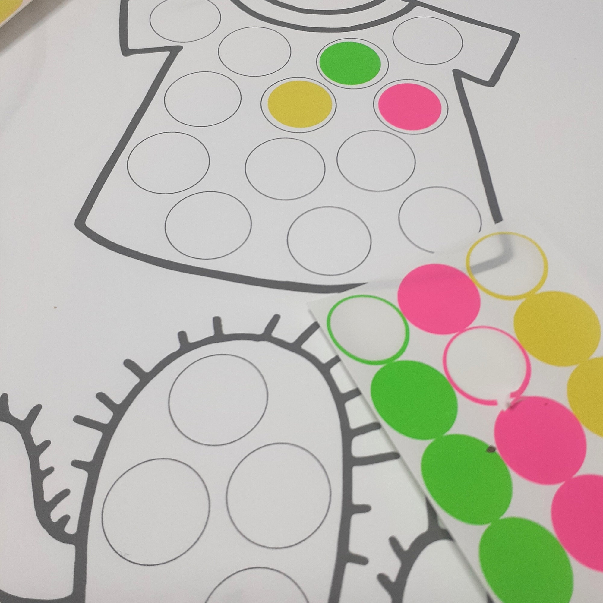 dot sticker activities printables