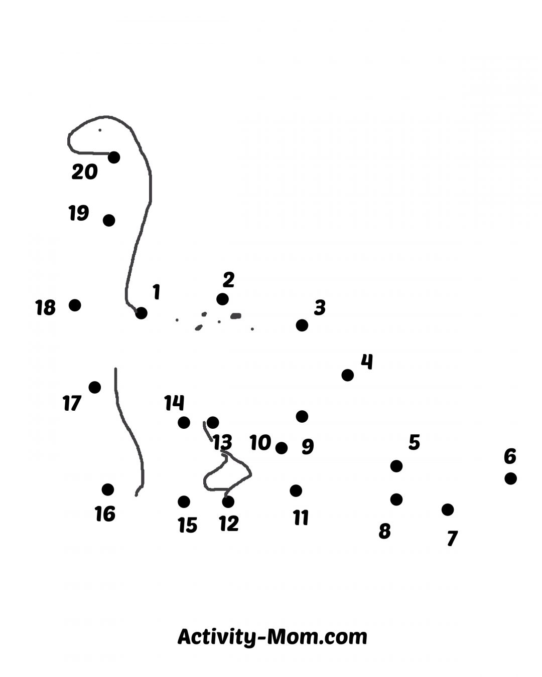 dot activity sheets printable