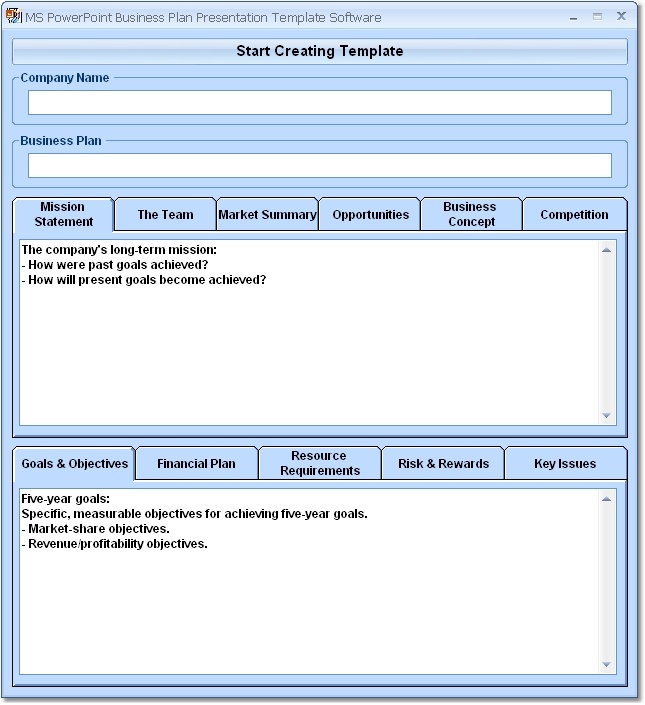 Download Free MS PowerPoint Business Plan Presentation Template 