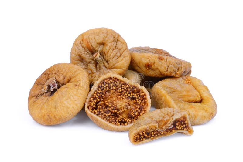 Dried Figs Fruit Isolated On White Stock Photo Image Of Dessert 