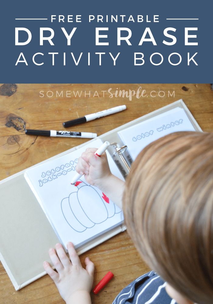 Dry Erase Activity Book Free Printables
