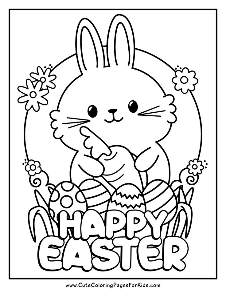bunny picture to color printable