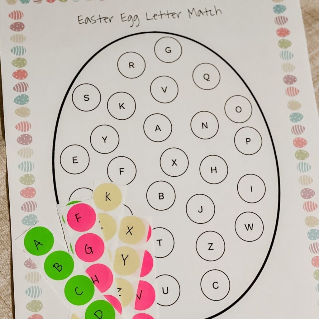 Easter Egg Letter Matching Printable Free Printable Templates