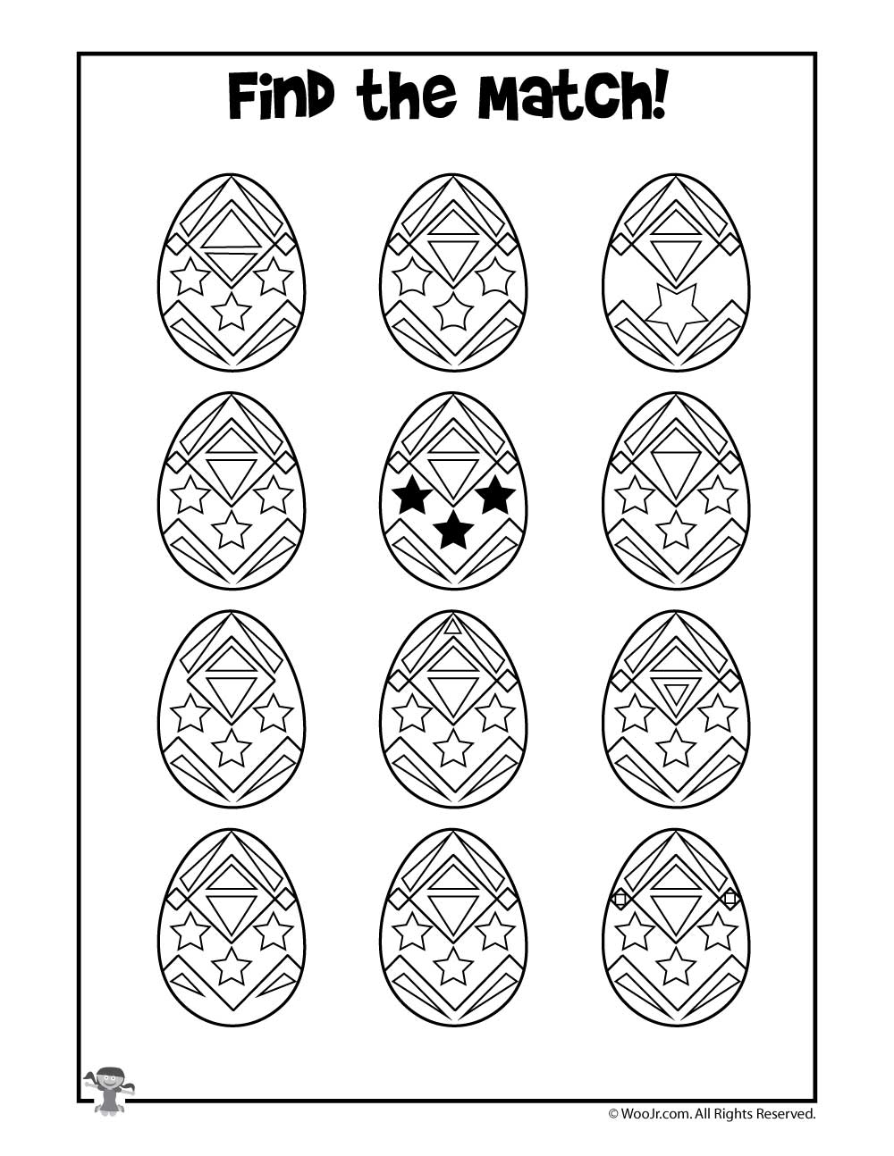 Easter Find The Difference Match Printable Activity Pages Woo Jr