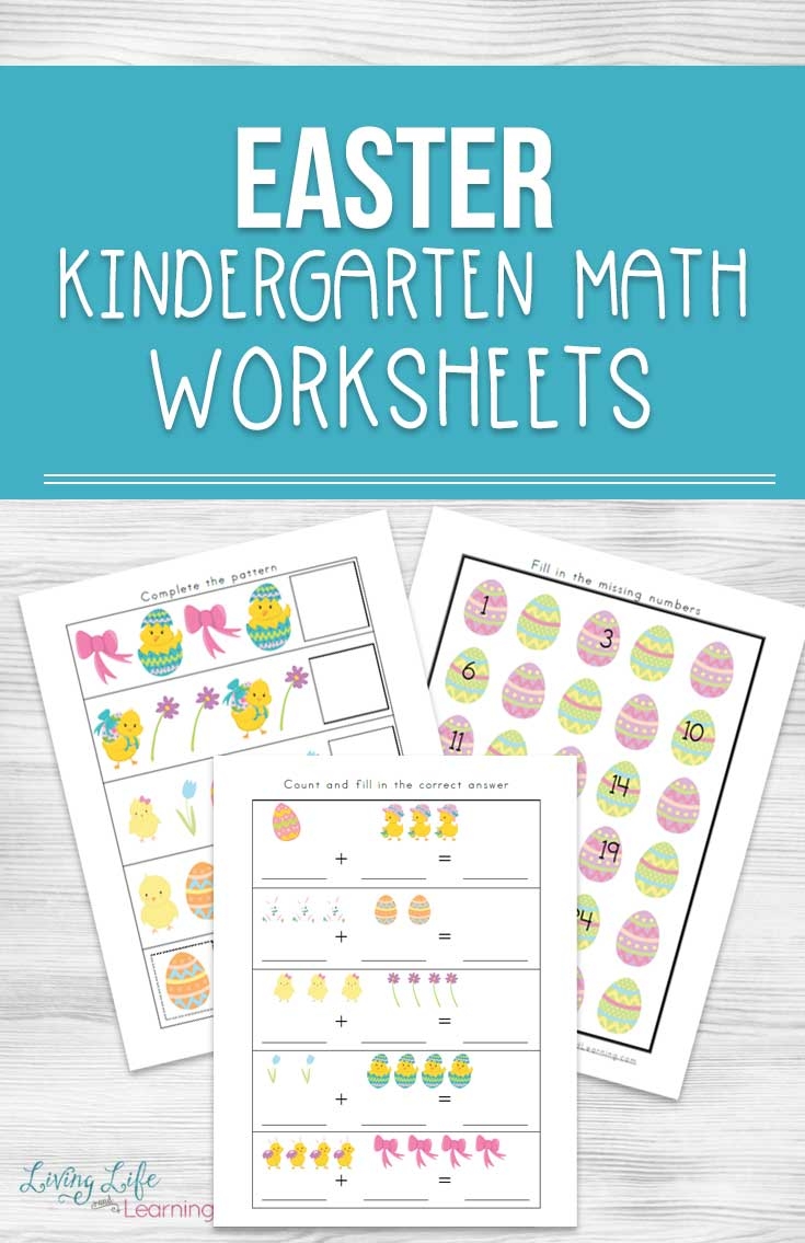 easter math worksheets for kindergarten