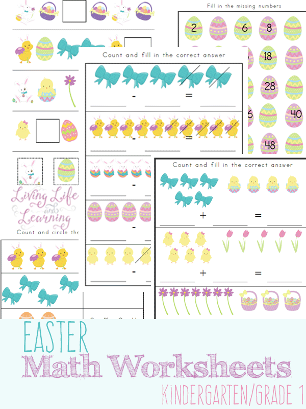 Easter Math Worksheets For Kindergarten Blessed Beyond A Doubt