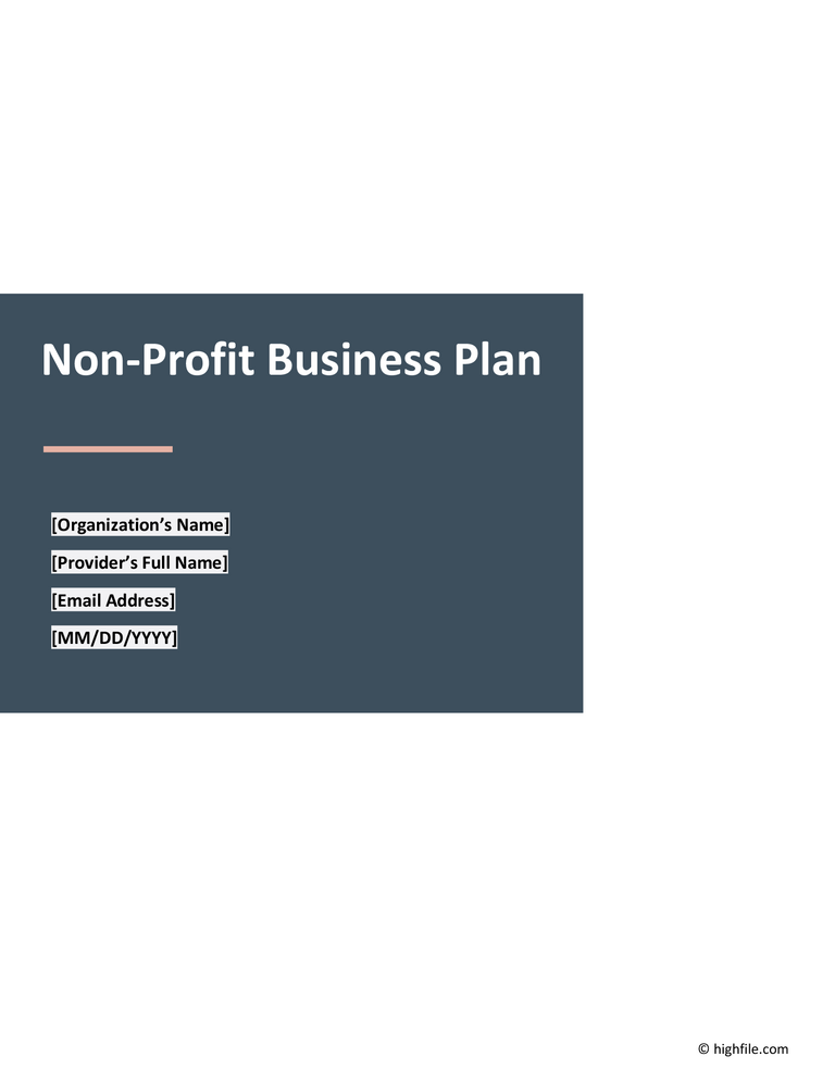 Easy Business Plan Template Word Google Docs Highfile