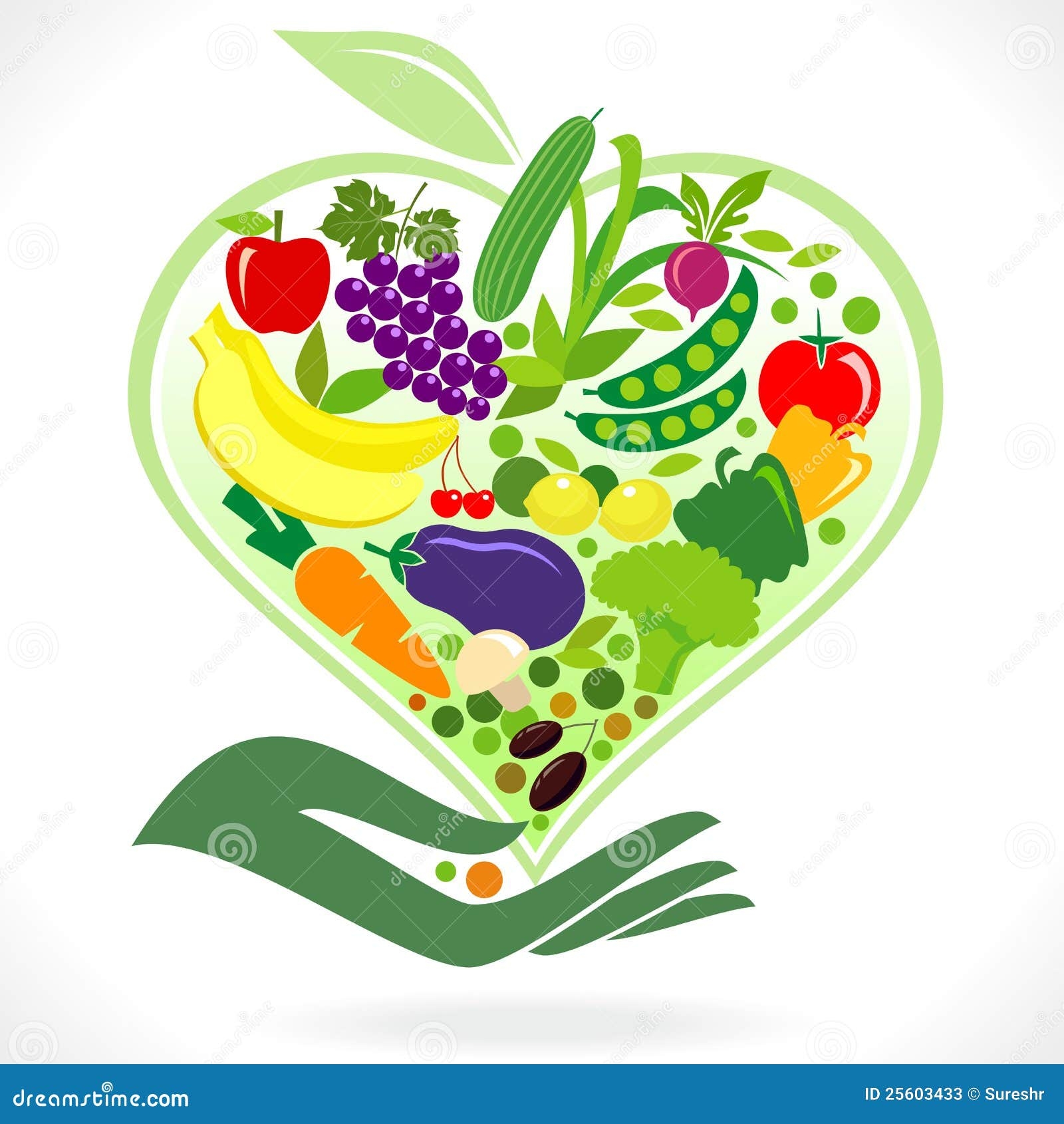 Eat Healthy Fruits And Vegetables Stock Photos Image 25603433