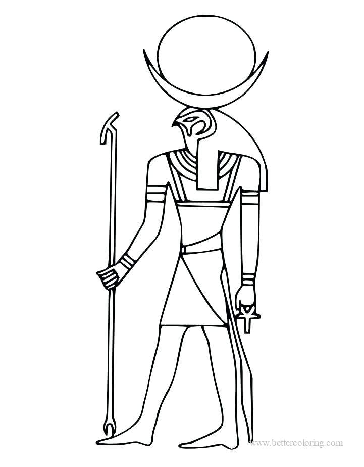 Egyptian Gods Ra Coloring Pages Free Printable Coloring Pages