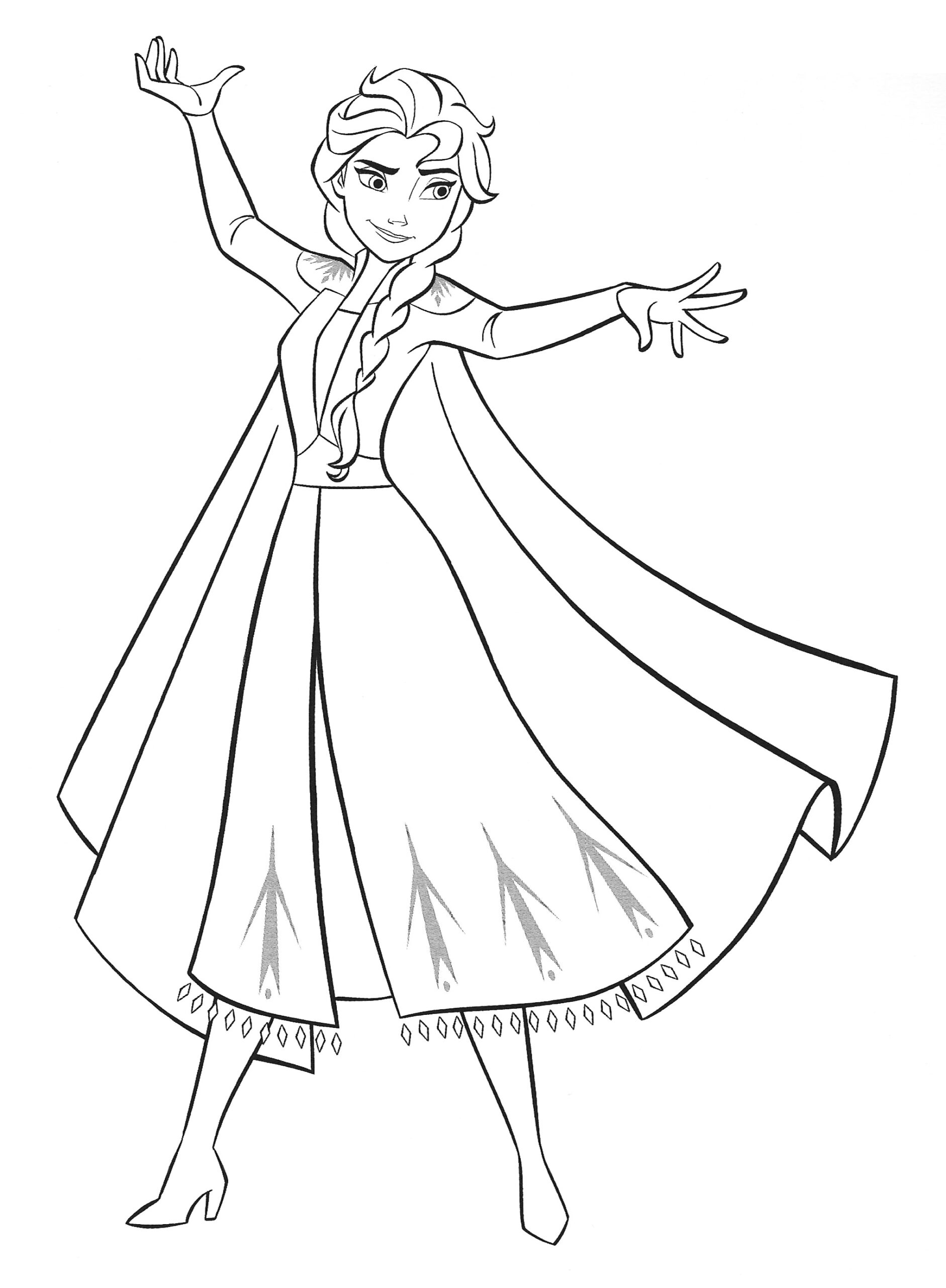 elsa coloring pictures printable