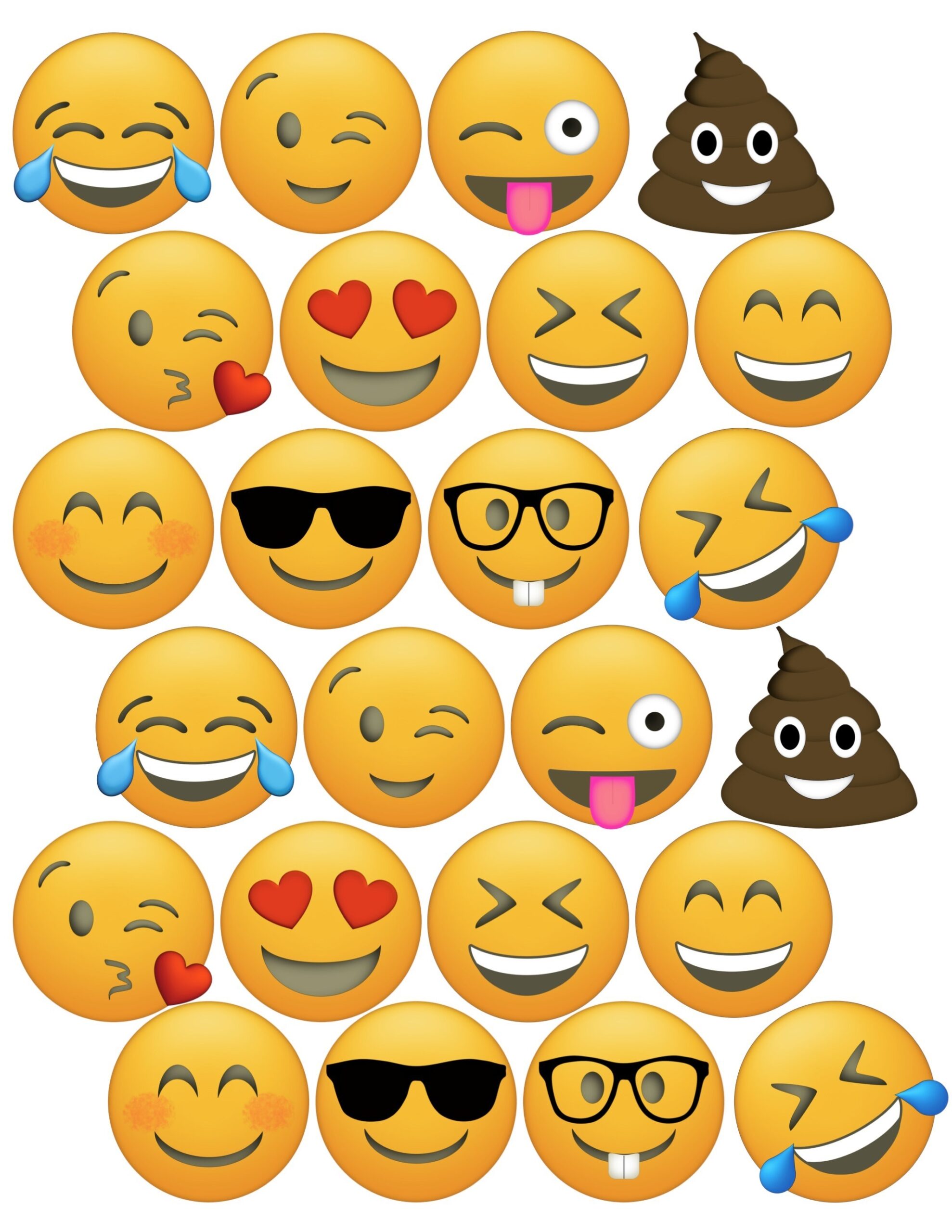 Emoji Faces Printable Free Emoji Printables Emoji Printable Clip Art 