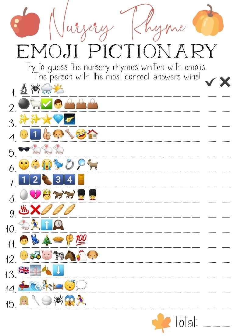 Emoji Pictionary Baby Shower Game
