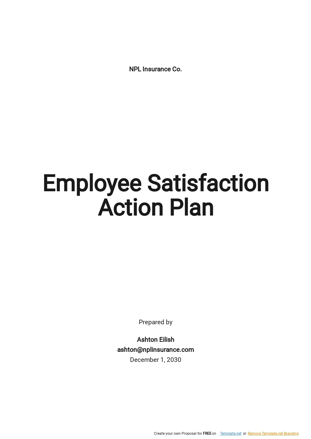 Employee Action Plans Templates Format Free Download Template