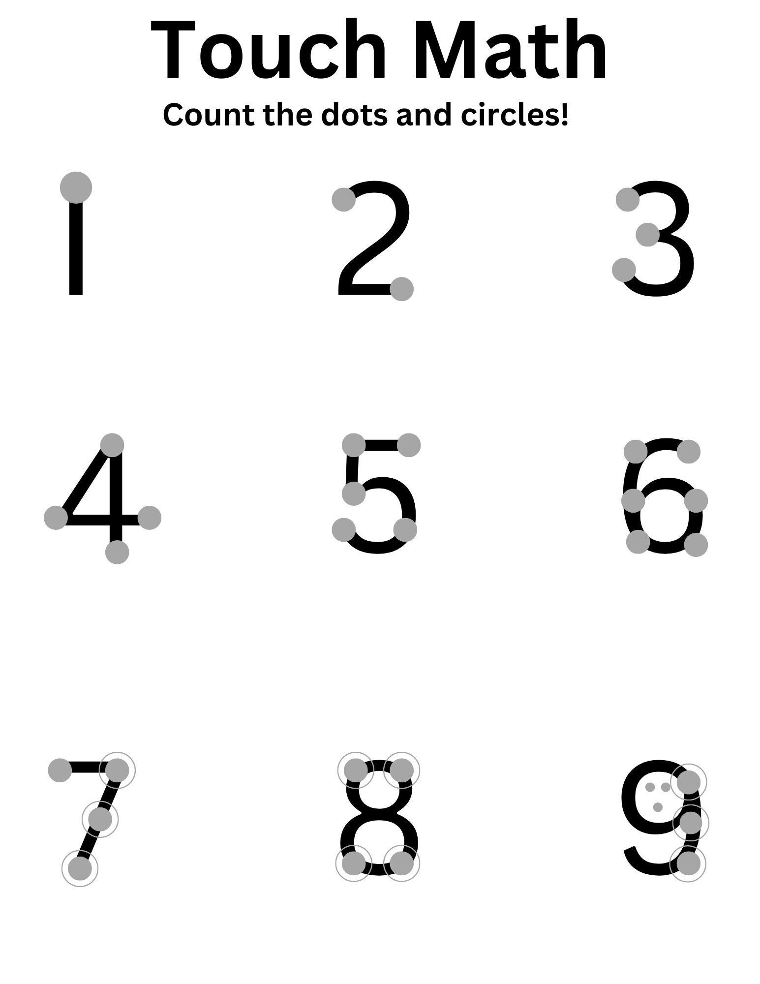 touch point math worksheets