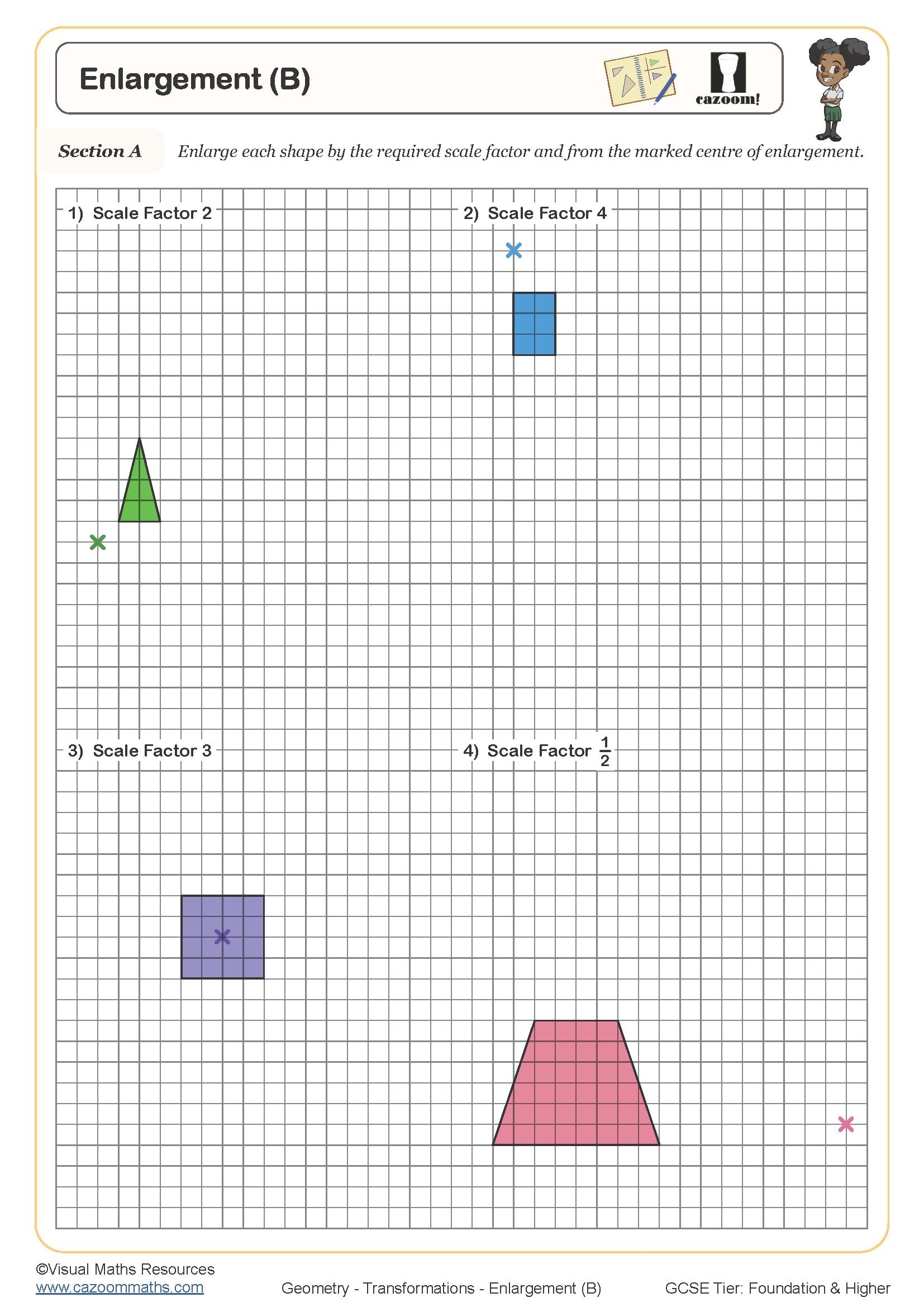 Enlargement B Worksheet Printable PDF Worksheets